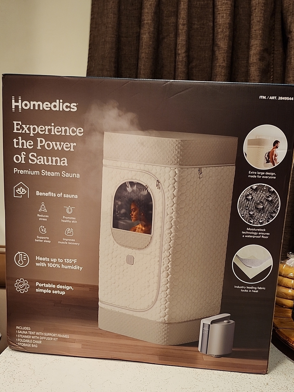 Homedics Beige Quilted Portable Steam Sauna